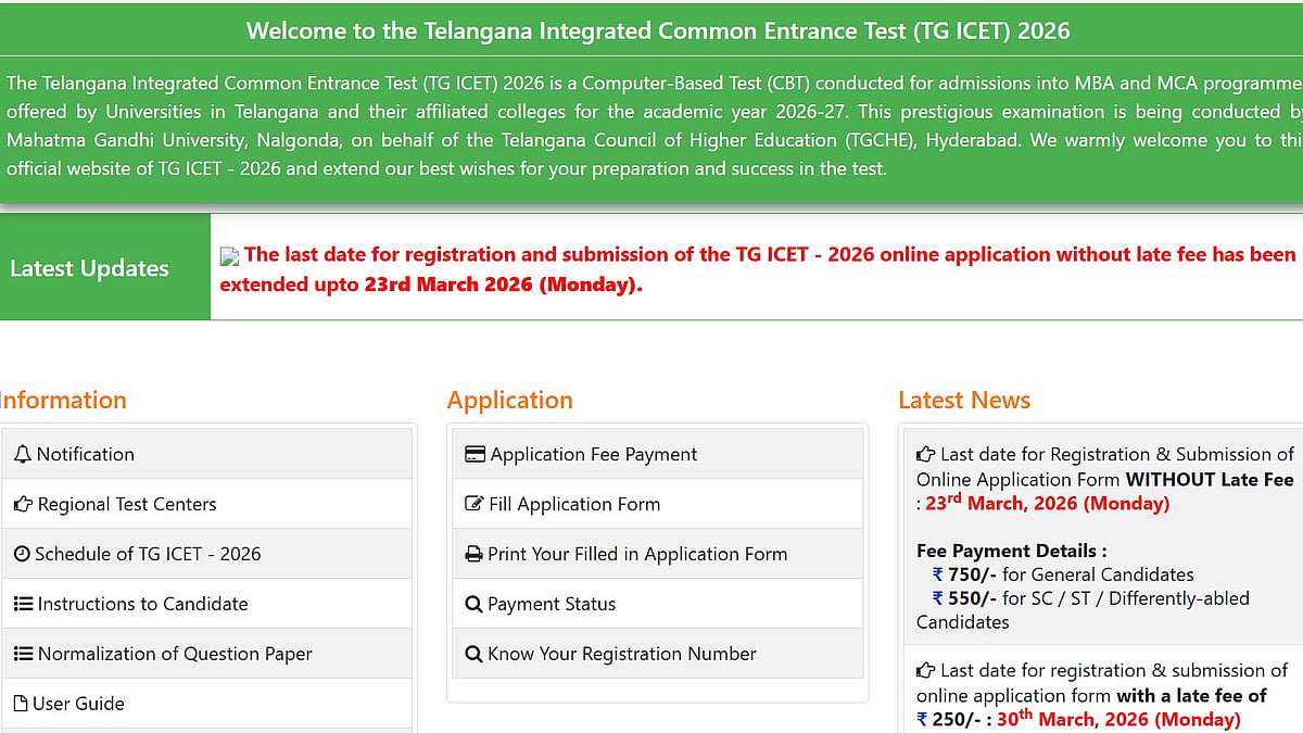 TG ICET 2026 Registration Ends Tomorrow Without Late Fee: Check Dates, Fees And Direct Link