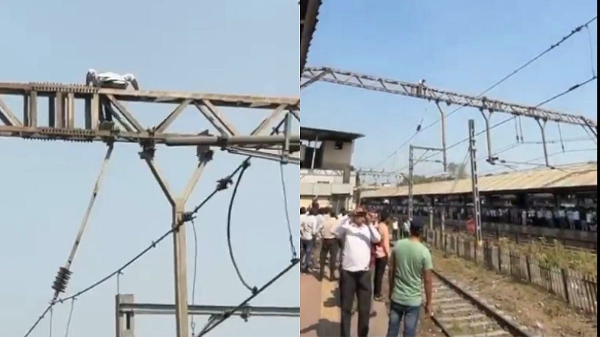 Train Services Hit After 'Drunk' Man Climbs Electric Pole Near Mumbai's Kalyan Station - WATCH