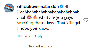 Raveena Tandon hits back at trolls
