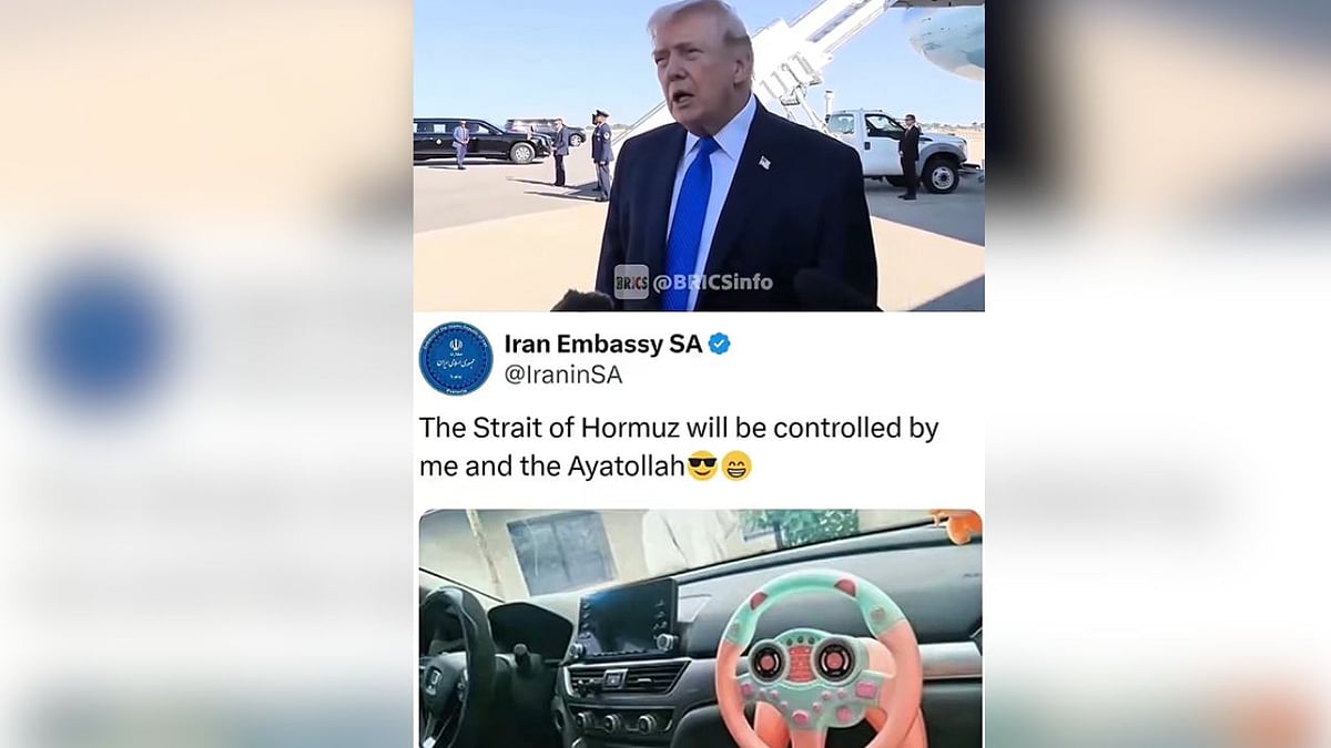 West Asia Conflict: Iran Embassy’s Pink Toy Steering Wheel Meme Mocks Donald Trump’s 'Will Control Hormuz' Remark; Netizens Call It 'Ultimate Trolling'