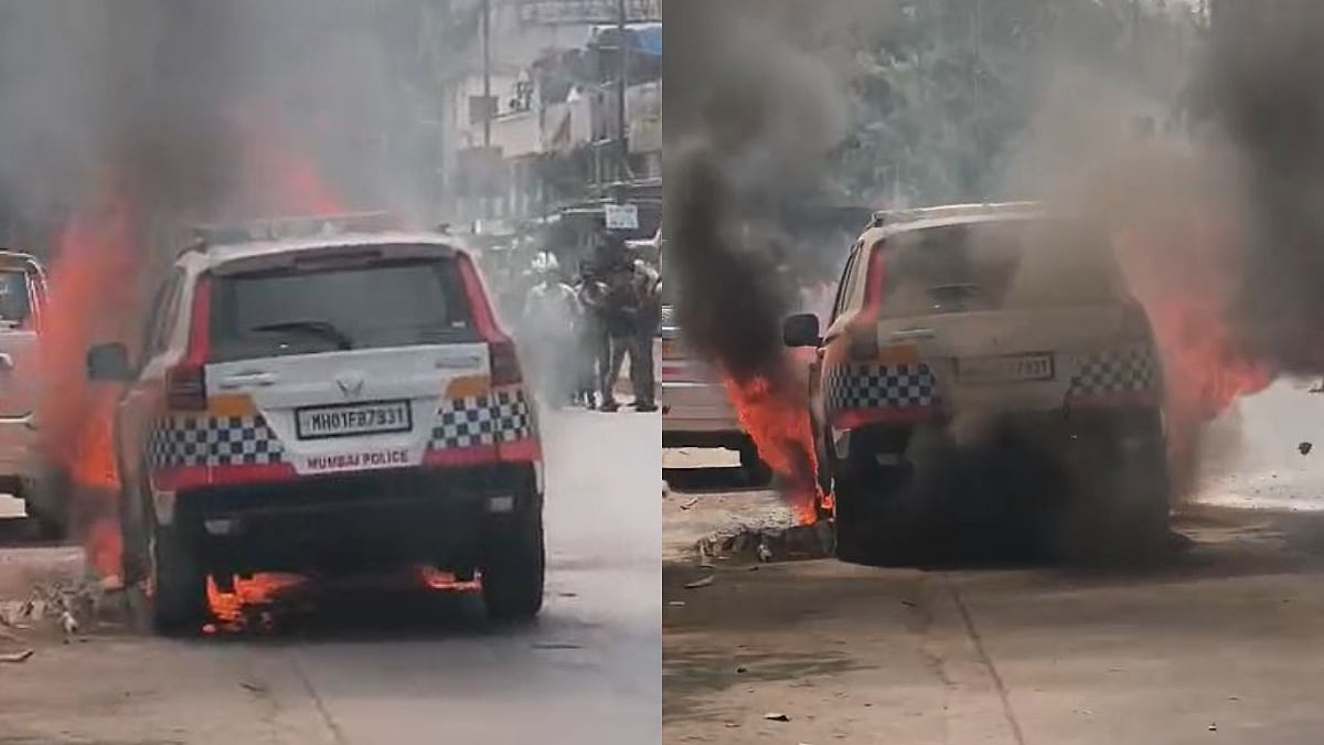 Mumbai Police’s Newly Inducted Scorpio N Erupts In Flames At Sakinaka
