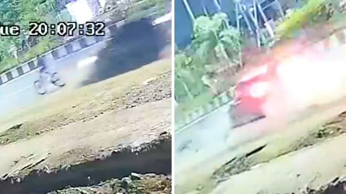 Thane Accident VIDEO: 42-Year-Old Cyclist Killed On Spot After Speeding Car Driven By Minor Rams Him On Kalyan Ring Road