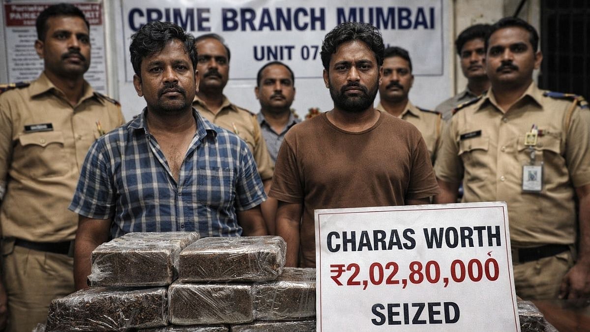 Mumbai Crime Branch seizes charas worth ₹2.02 crore in Vikhroli, arresting two accused in narcotics raid | AI Generated Representational Image