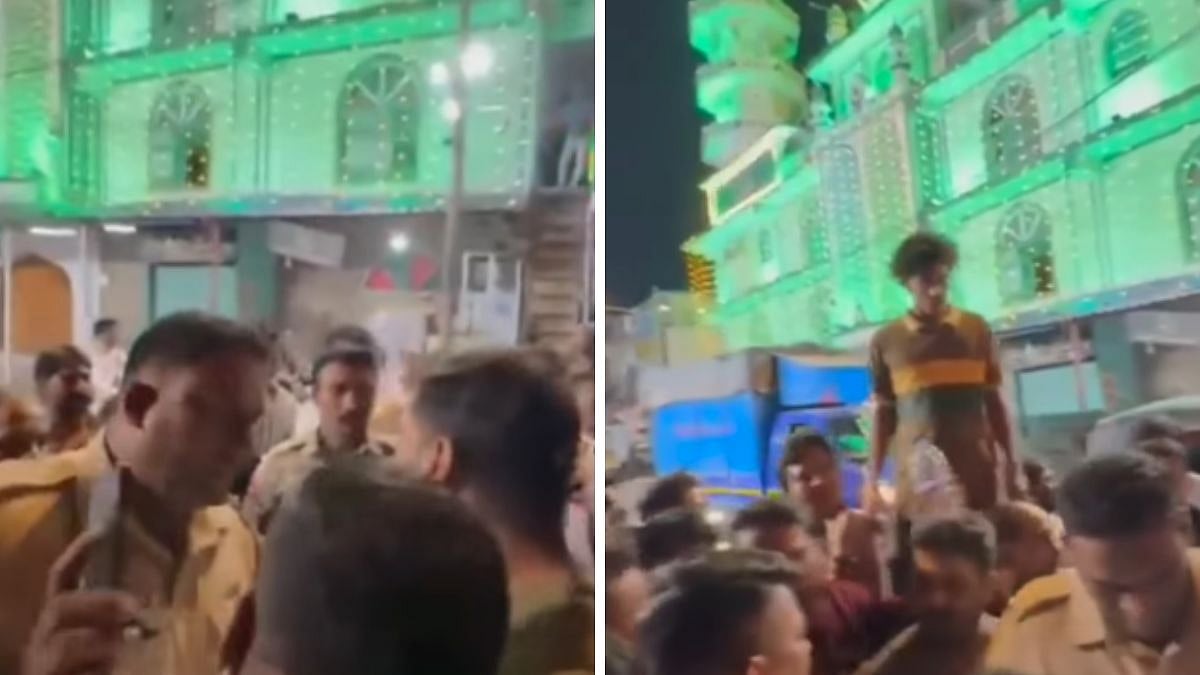 A dispute over saffron flags near a mosque in Mumbai’s Malvani led to communal tension late Wednesday. Police stepped in to prevent escalation, separating the opposing groups. Residents raised concerns about inconsistent enforcement during religious festivals, while authorities kept a heavy presence overnight to maintain peace.