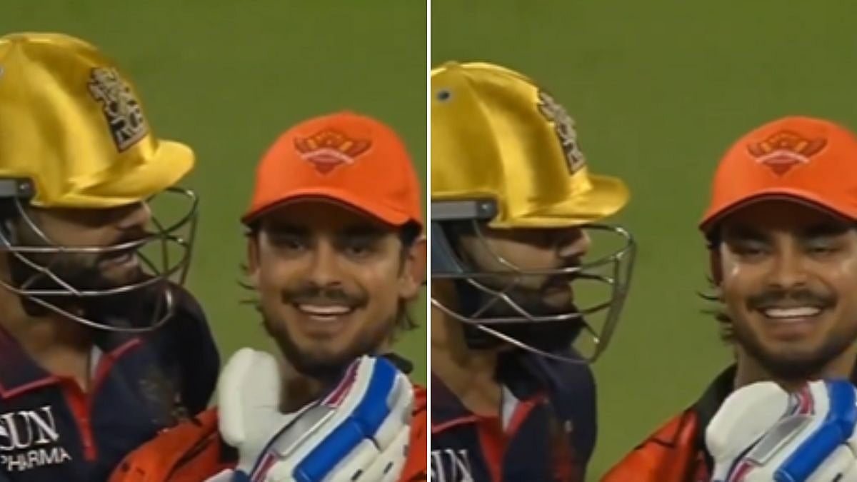 VIDEO: Virat Kohli's Cheeky Gesture To Ishan Kishan Goes Viral During RCB VS SRH Clash In IPL 2026
