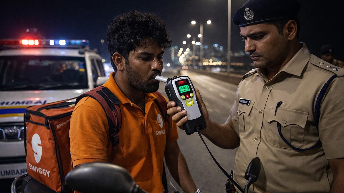 Mumbai Delivery Boy Booked For Drunk Driving On Coastal Road, Alcohol Level Over 6 Times Permissible Limit