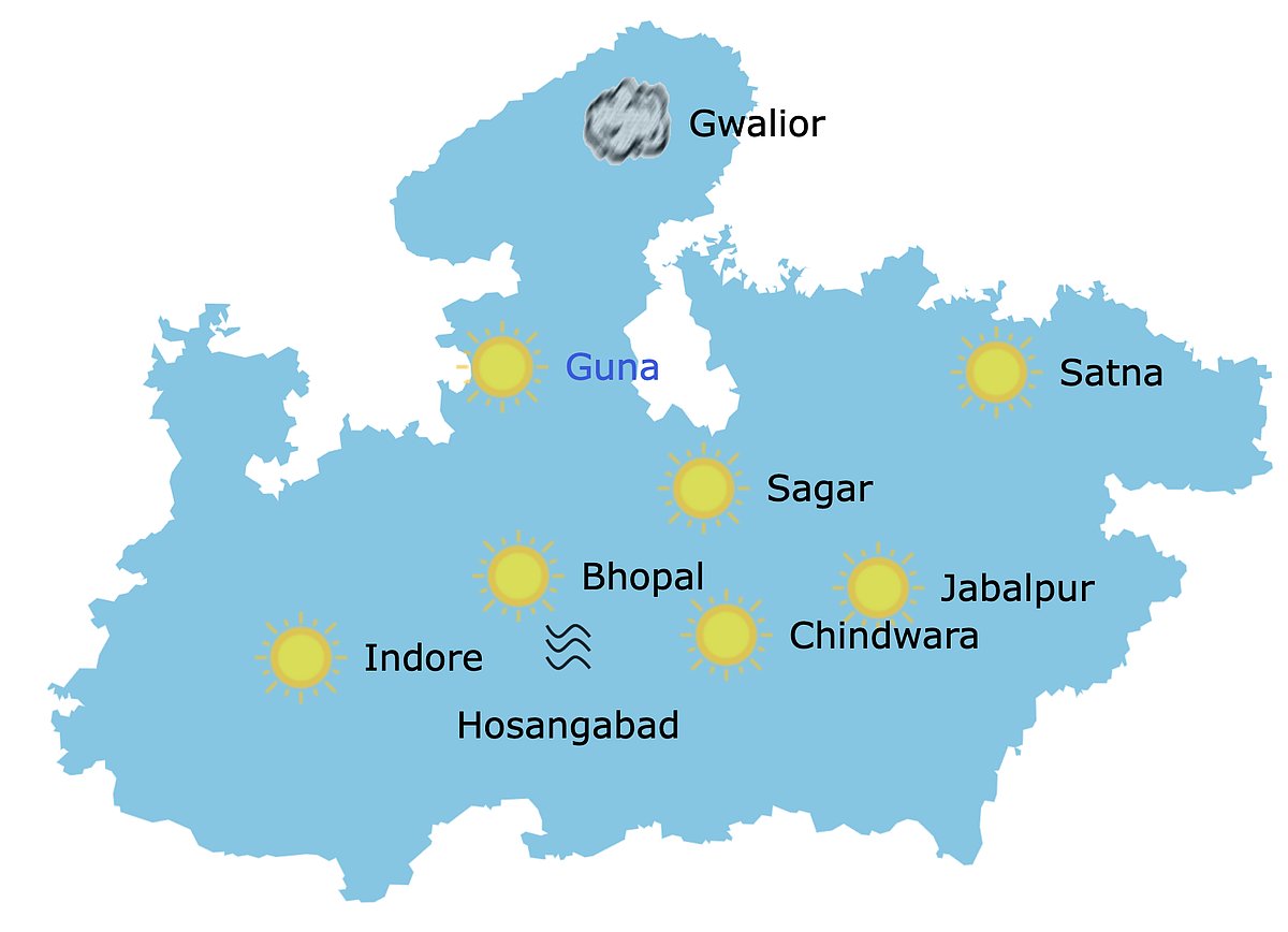 Weather in Madhya Pradesh at 10: 30 Am