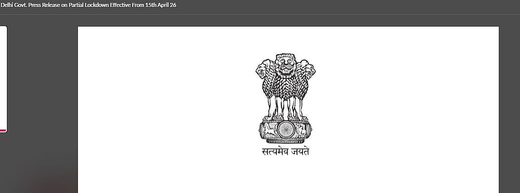 The documents, styled like official notifications, carried titles such as “Delhi Govt. Press Release on Partial Lockdown Effective From 15th April 2026