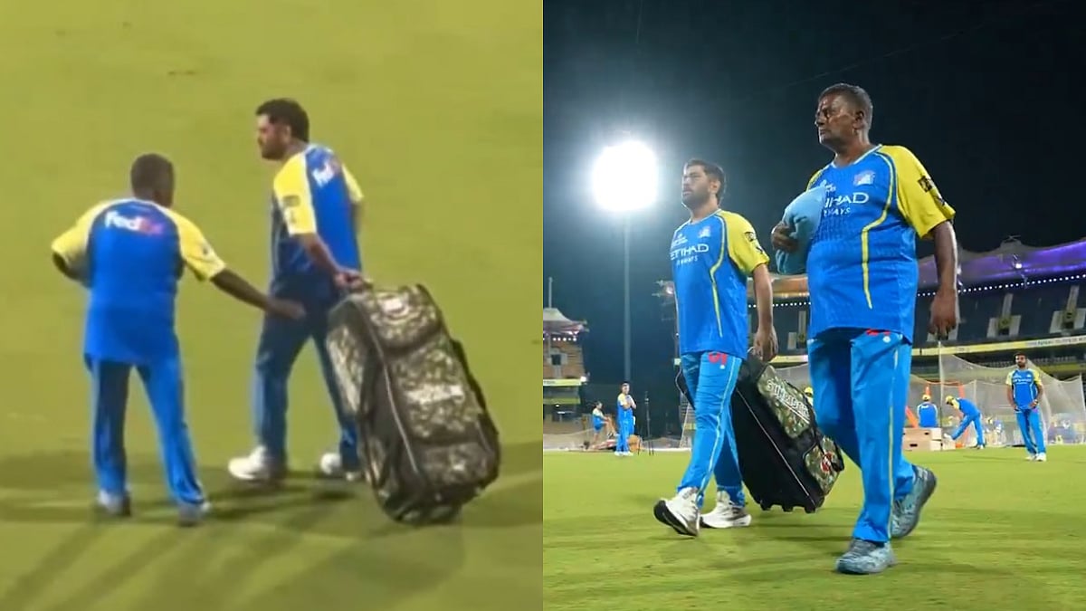 Act Of Kindness! MS Dhoni Refuses To Let Staff Carry His Kit Bag During Practice, Wins Hearts With Humble Gesture | VIDEO