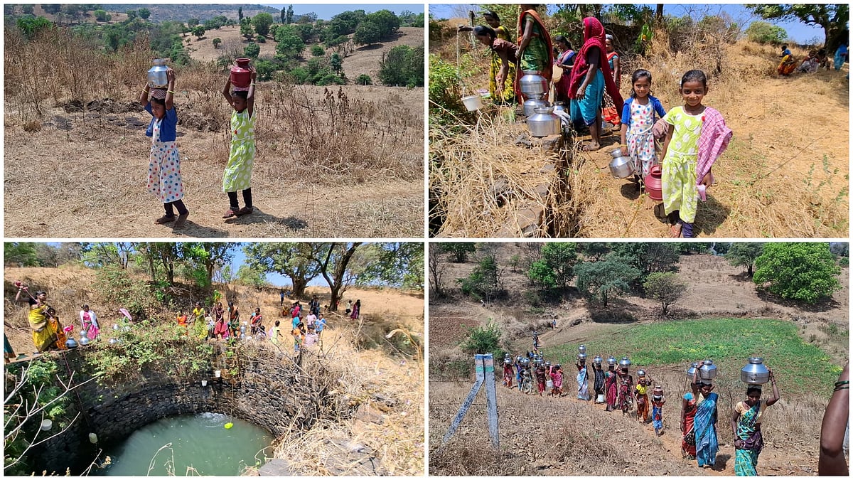 Nashik: Severe Water Crisis In Igatpuri Villages; Women, Children Trek Hills For Water In Scorching Heat