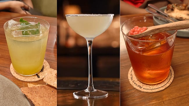 Pandan Colada, Flint Margarita and Strawberry Negroni