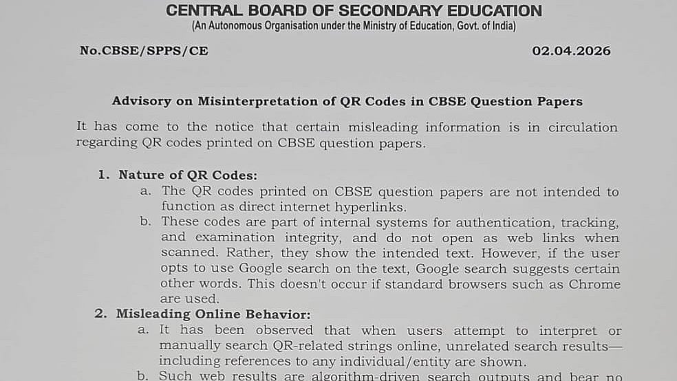 CBSE Issues Advisory On QR Code Misinterpretation After Orry-Linked Confusion In Class 12 History Exam