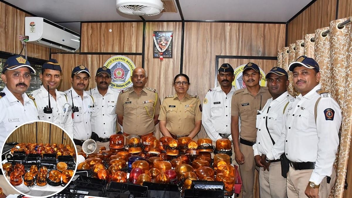 Mumbai Traffic Police Crack Down On Illegal Dome Lights; 80 Vehicles Penalised, Sirens Seized In Special Drive