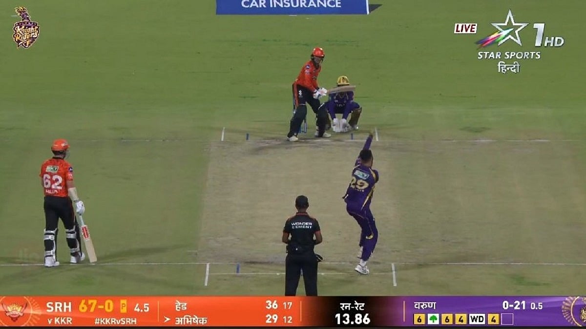 Abhishek Sharma Smashes Varun Chakravarthy For 25 Runs In His 1st Over During KKR Vs SRH IPL 2026 Clash