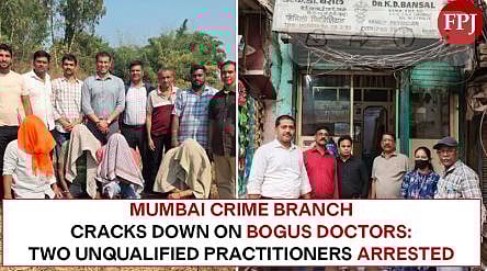 The Mumbai Crime Branch has taken action against two bogus doctors for allegedly practicing medicine illegally without possessing any medical degree or license, thereby endangering public health and cheating unsuspecting patients. | 