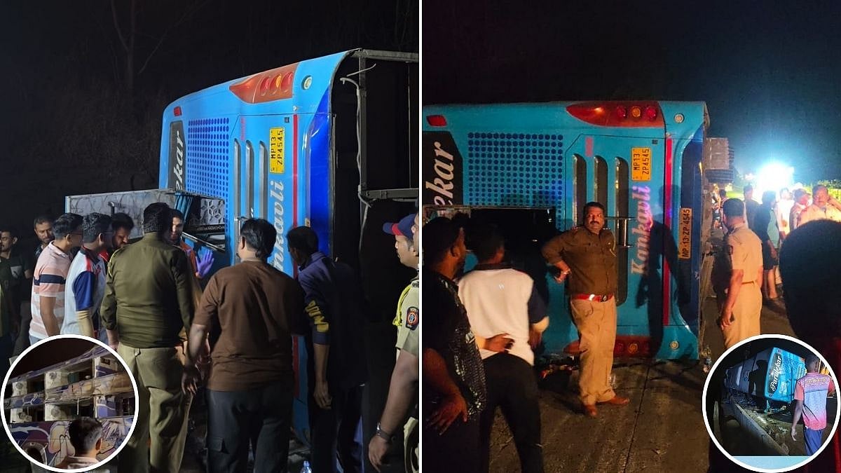Maharashtra Tragedy: 2 Killed, 43 Injured As Goa-Bound Bus Overturns On NH-66 At Sukeli Ghat In Raigad Due To Alleged Overspeeding