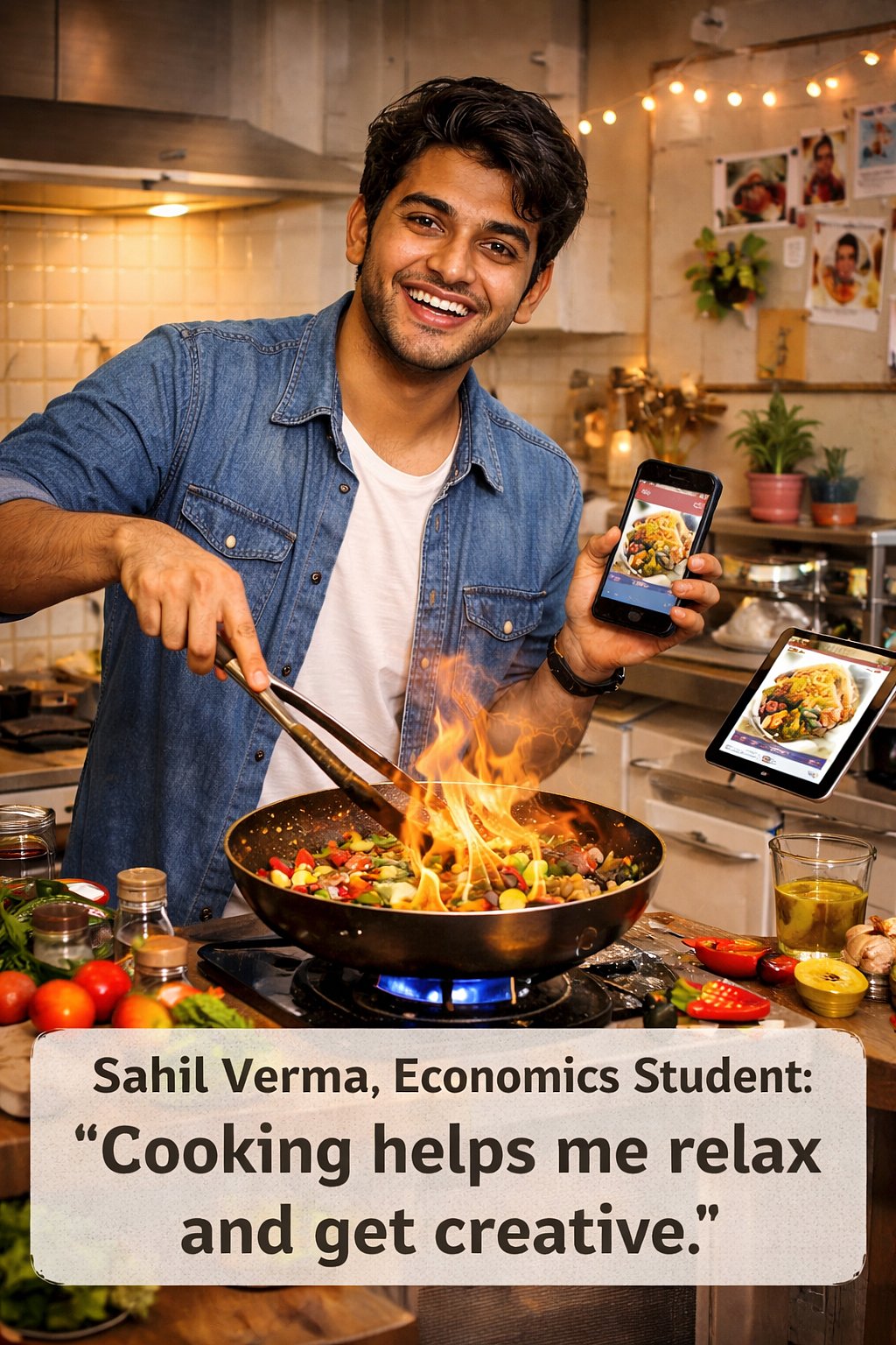 Cooking is not a responsibility but a form of self-expression influenced by social media