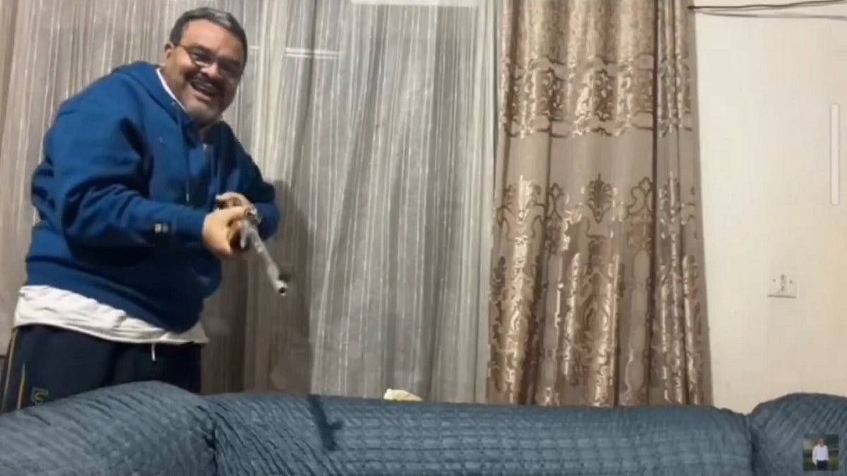 VIDEO: Pakistani YouTuber Fires Gunshot Inside House On Camera To Threaten Indian Sports Journalist