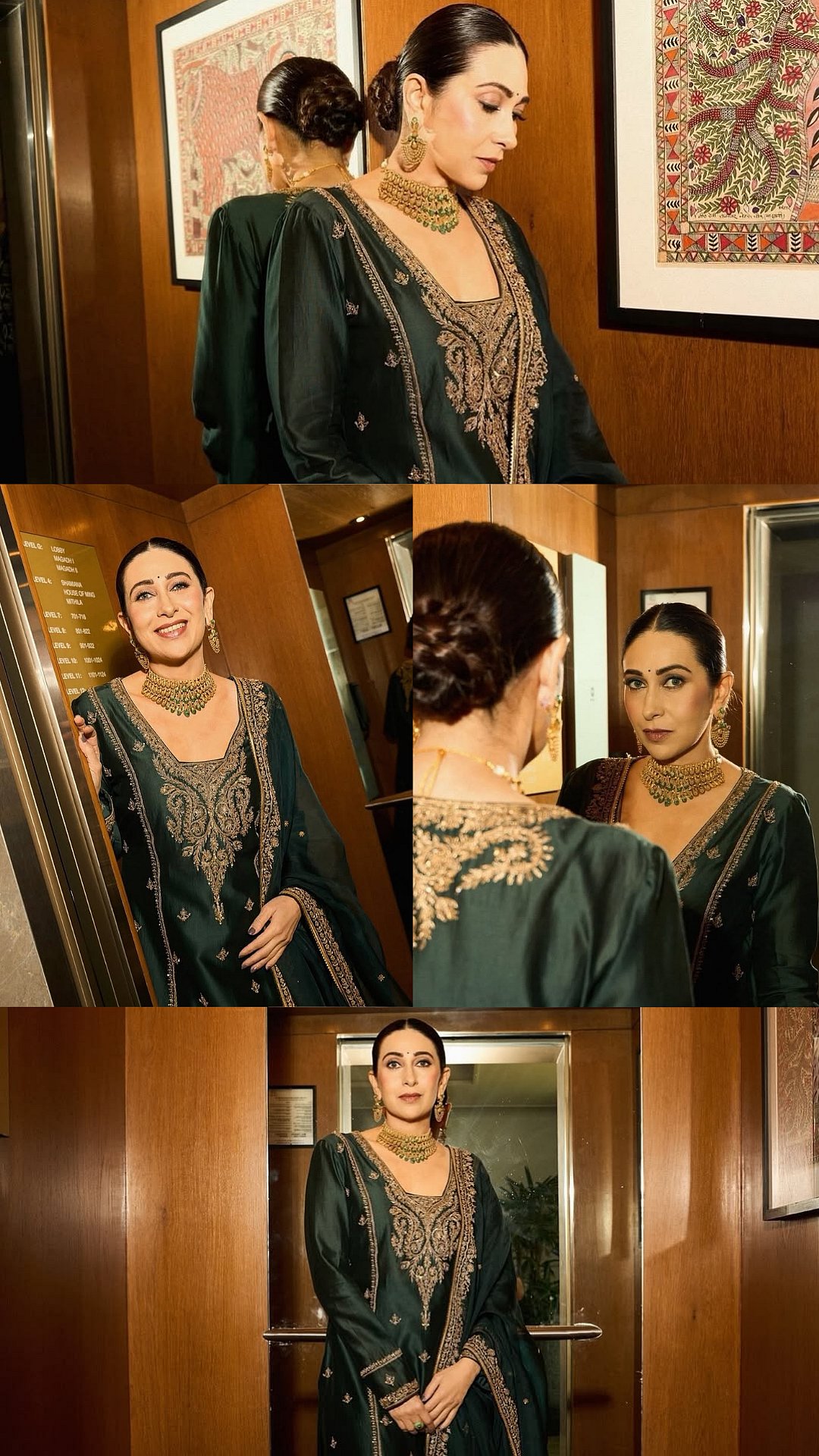 Karisma Kapoor Exudes Timeless Elegance In Regal Chanderi Silk Suit | Pictures Inside