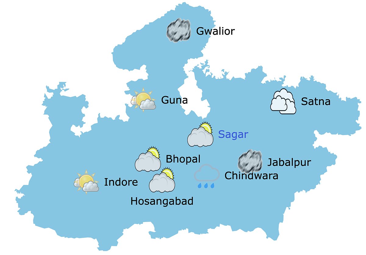Weather in Madhya Pradesh at 10:20 am