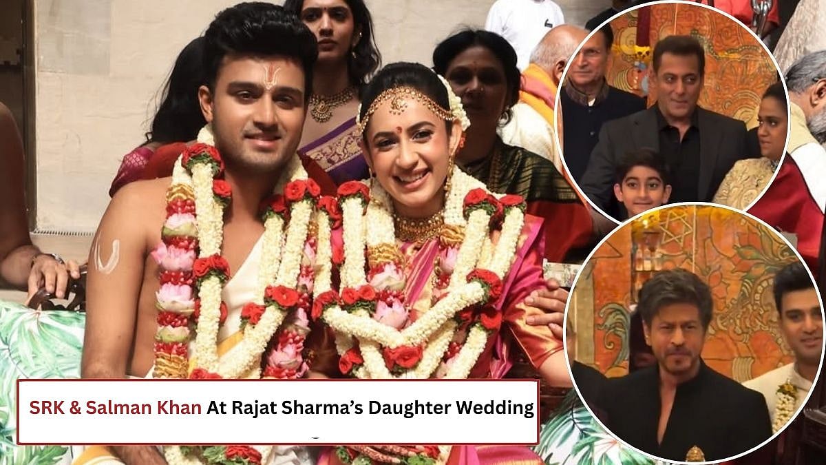 Shah Rukh Khan & Salman Khan Steal Spotlight At Rajat Sharma's Daughter Disha's Wedding Celebration In Delhi- Watch VIDEOS