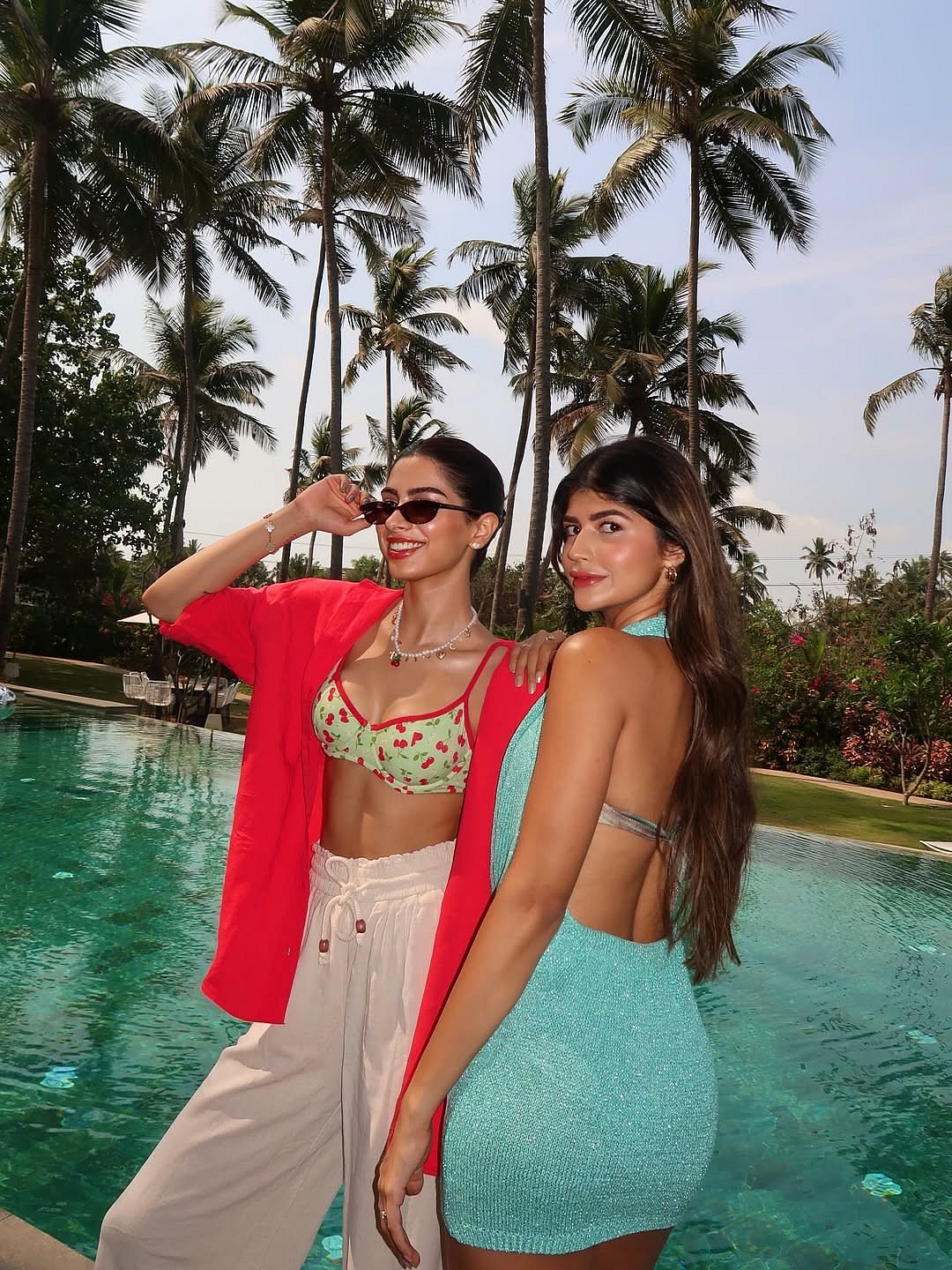 Khushi Kapoor Flaunts 'Red Flag' Tank Top, Cherry Bikini At Summer Getaway With Her Besties