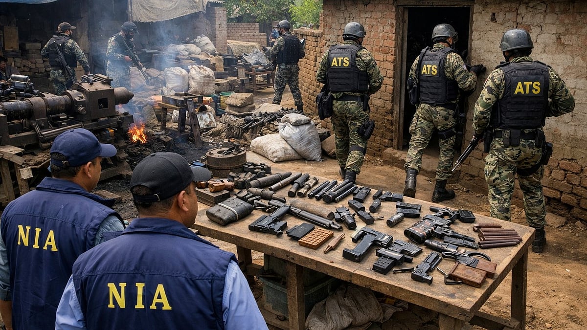 NIA And Bihar ATS Raid 10 Premises In Nalanda In Major Crackdown On Illegal Arms Trafficking To Northern India