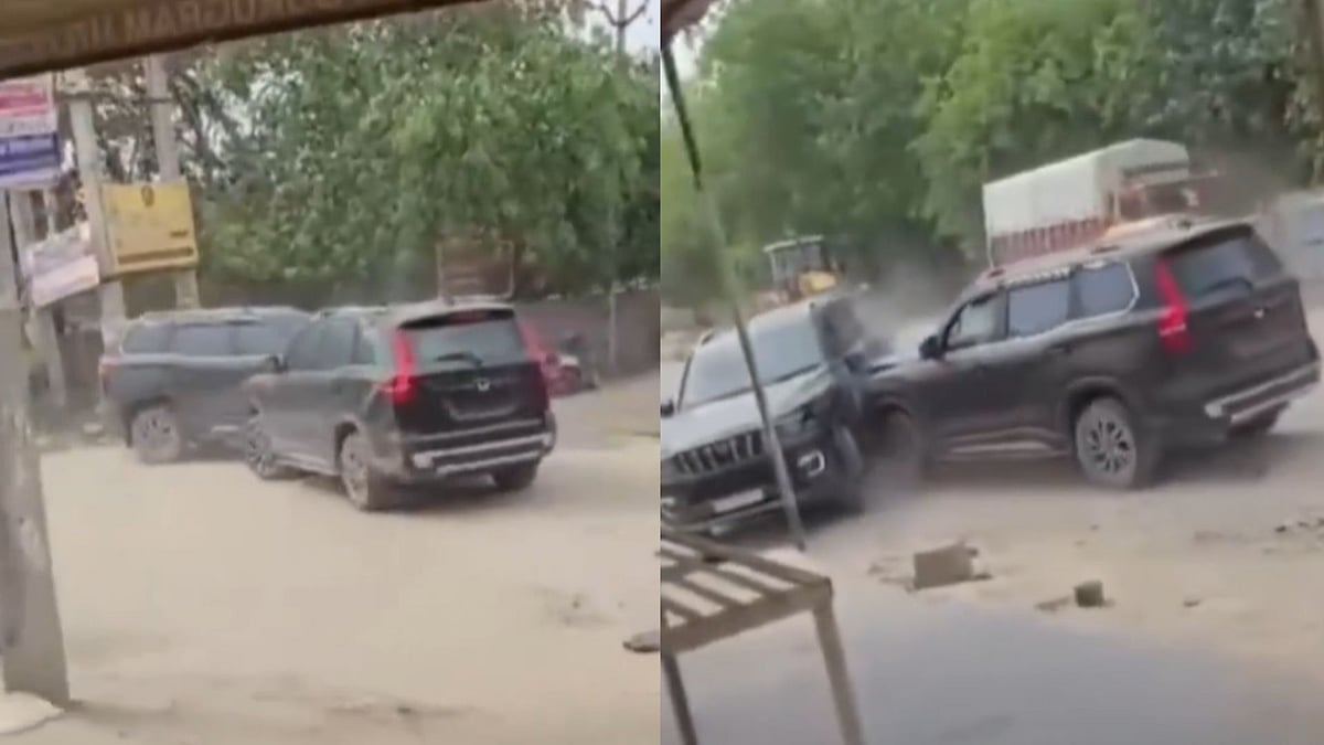 Mahindra Scorpio Vs Friendship: Two Men Repeatedly Ram SUVs Into Each Other In Shocking Gurugram Clash - VIDEO