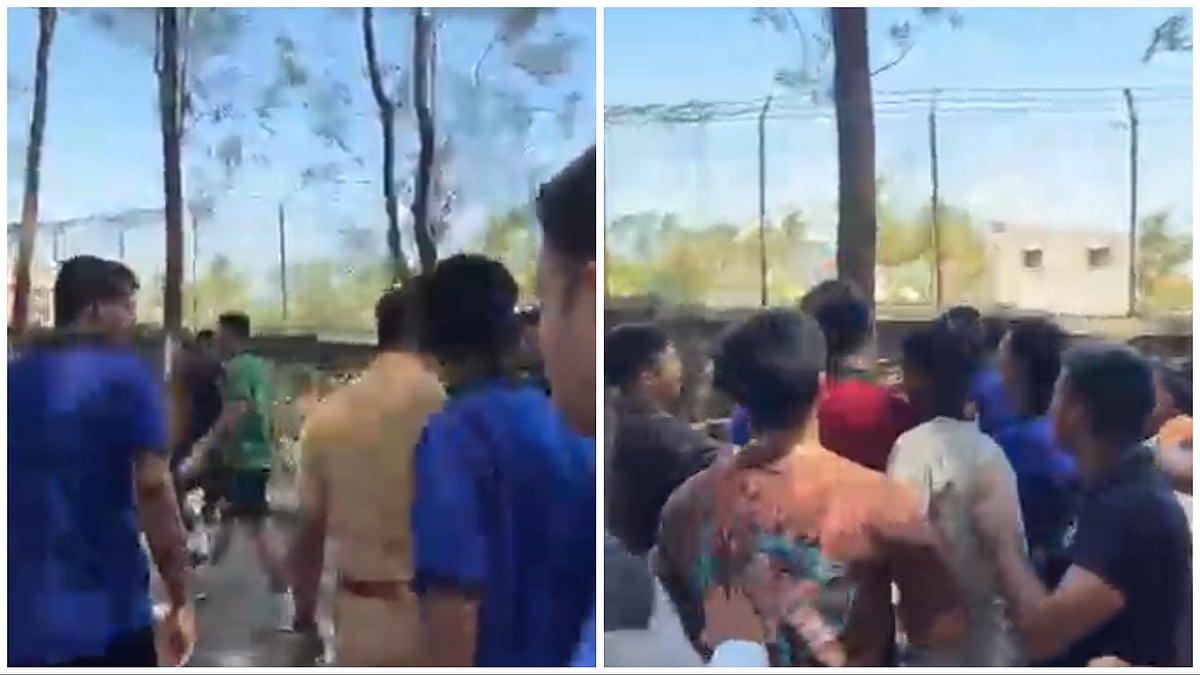 Pune: Viral Video Shows Students Charge At Police Officer After Maritime Student’s Death In Talegaon Dabhade | WATCH