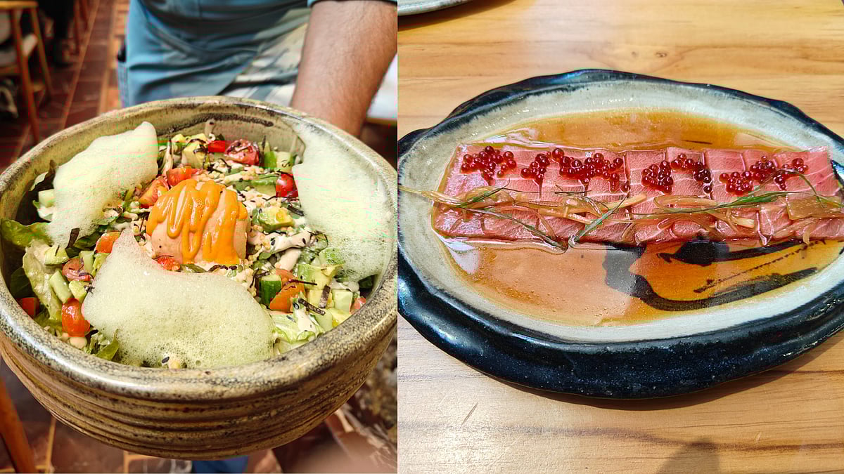 Soy Cured Burrata Salad and Tuna Akami