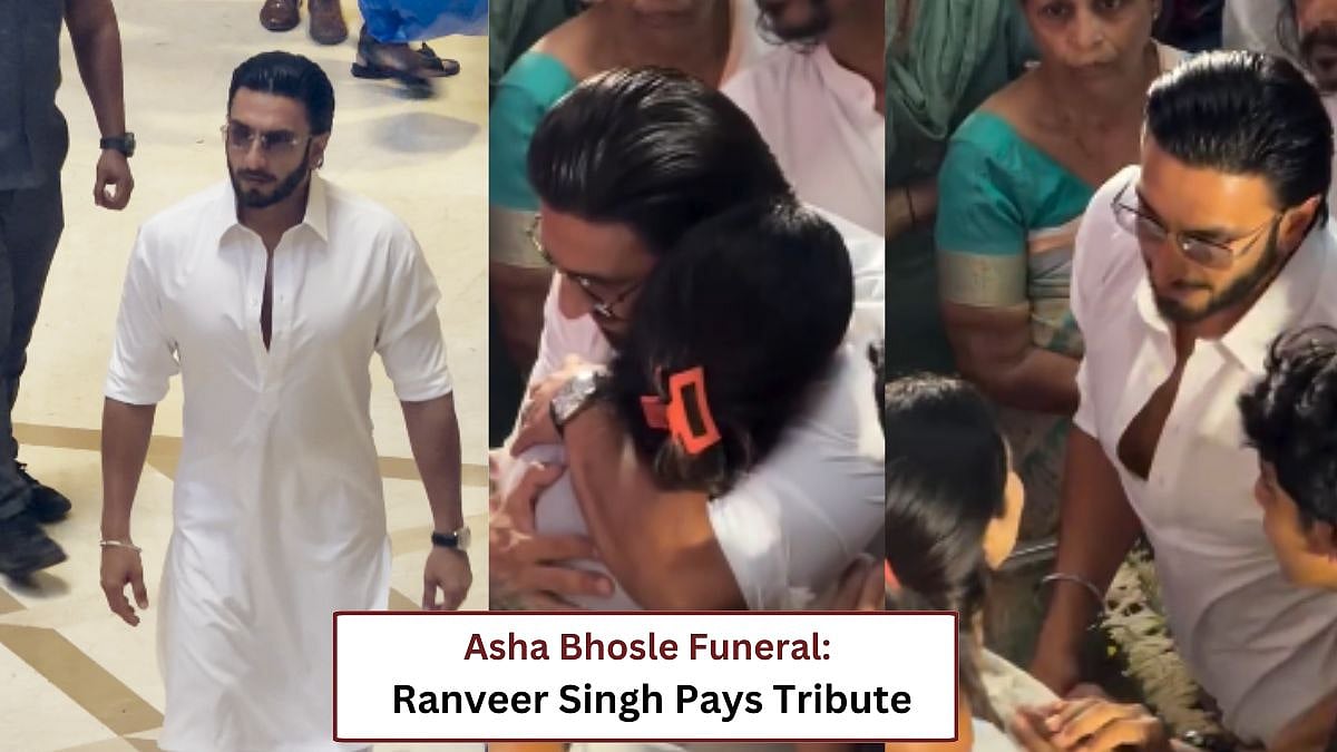 Asha Bhosle Funeral: Ranveer Singh Hugs Late Singer's Granddaughter Zanai Bhosle | 