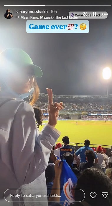 Sahar Shaikh's Instagram Story