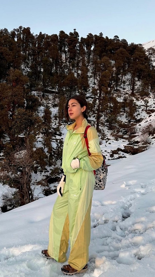 Sara Ali Khan Spends Her Summer In Uttarakhand's Snow-Capped Mountains, Shares Pics From Trekking & Camping Nights