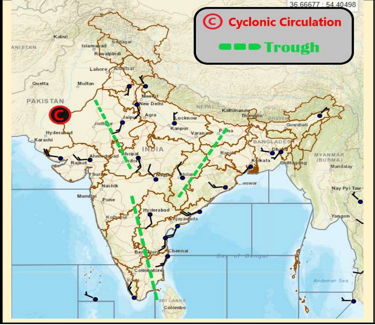 Weather systems affecting Madhya Pradesh at present 
