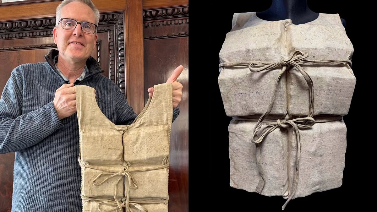 Titanic survivour's live jacket sold in auction  | Image Courtesy: Instagram (titani_memorabilia)