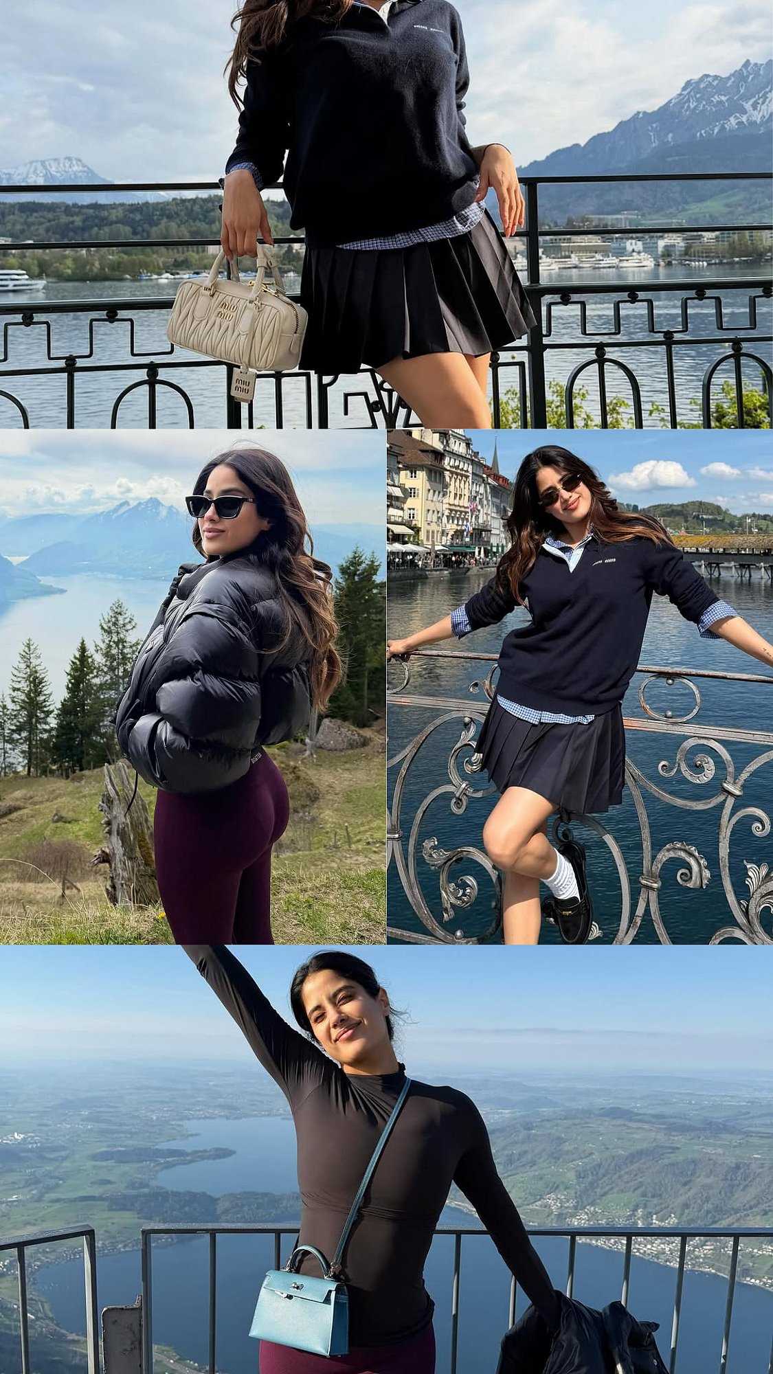 Janhvi Kapoor's 'Swis Mornings' Are Treat To The Eyes As She Stuns In Skirts & Comfy Outfits