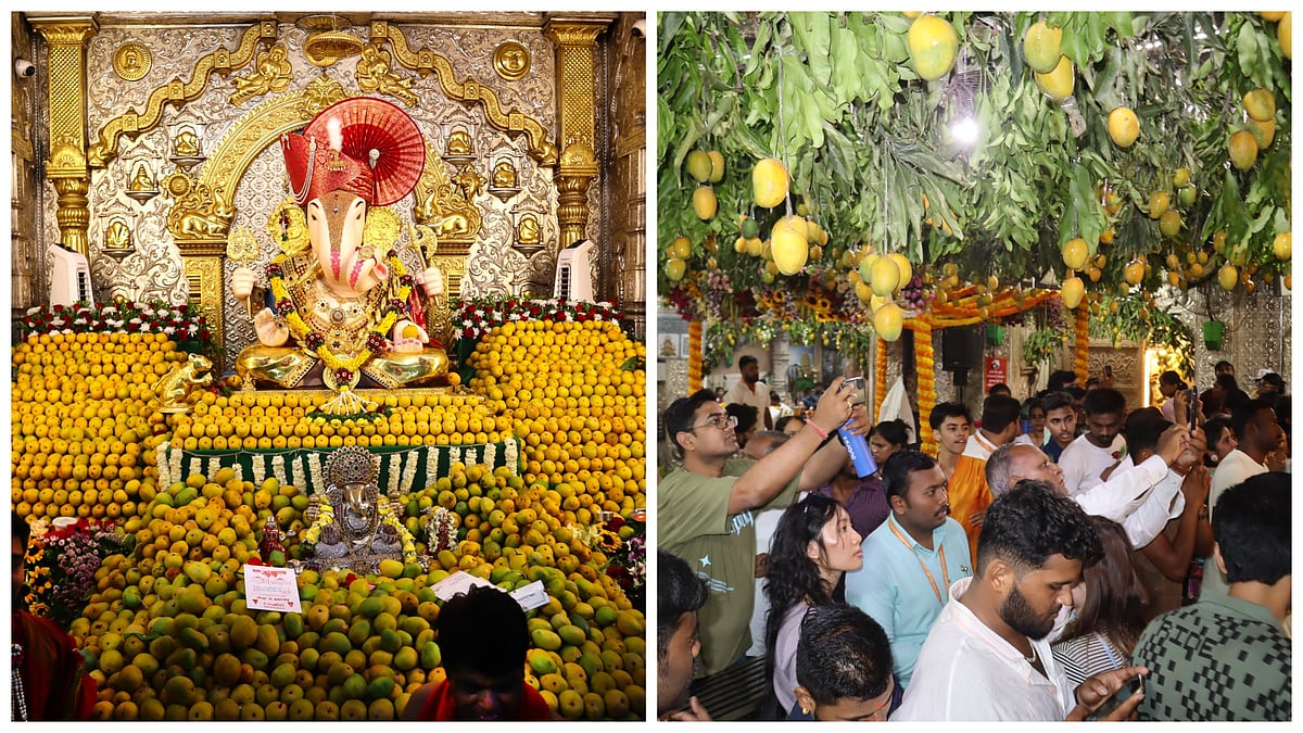 Akshay Tritiya Celebrations At Dagdusheth Ganpati Temple: 11,000 Mangoes Used In Grand Amba Mahotsav Decor  | Anand Chaini