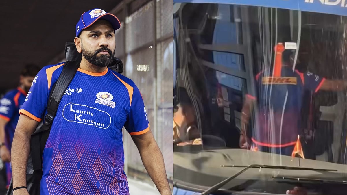 VIDEO: Rohit Sharma Gets Off Team Bus In A Hurry After Forgetting Something In Hotel Room Ahead Of GT Vs MI Clash