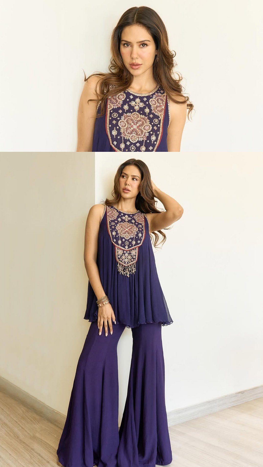 Ultimate Summer Festive Outfit! Sonam Bajwa's ₹68,800 Sharara Set Will Inspire You