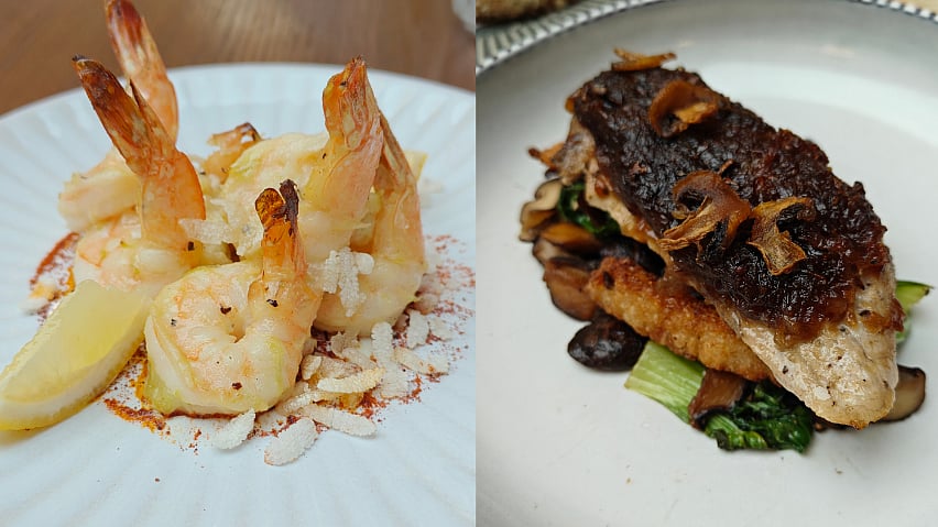 Oven Roasted Prawns and Rawas à la Portal