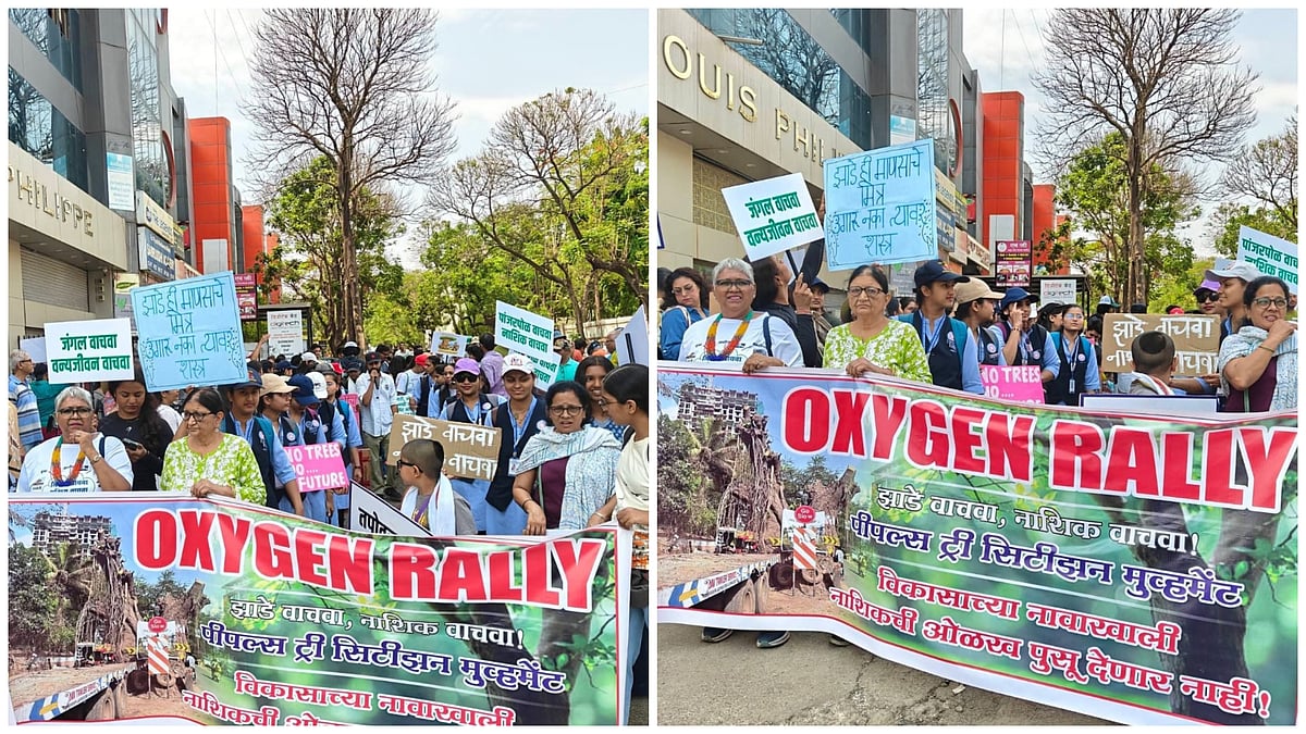 Nashik: ‘Save Trees, Save Nashik’ Cry As Environmentalists March To Rajiv Gandhi Bhavan Against Tree Felling