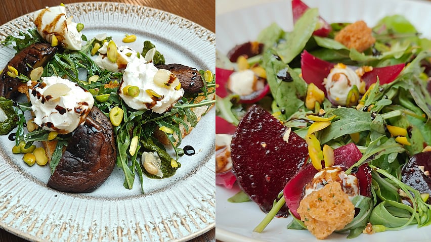 Burrata Mess Up and Roasted Beetroot Salad
