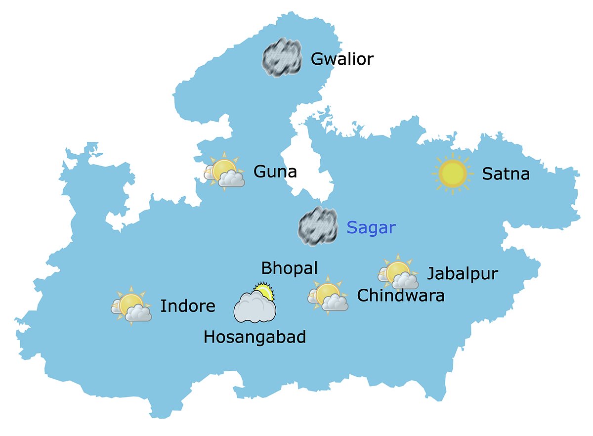 Weather in Madhya Pradesh at 10 am