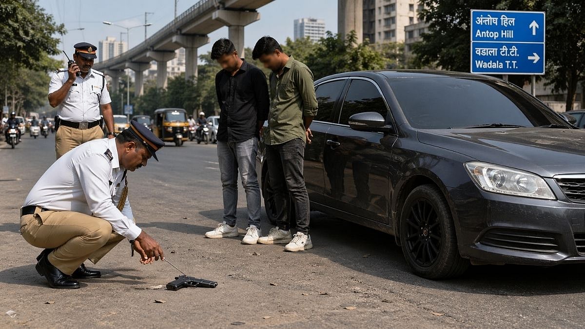 Mumbai Crime: Alert Traffic Cops Nab 2 After Pistol Recovered From Chased Car In Antop Hill