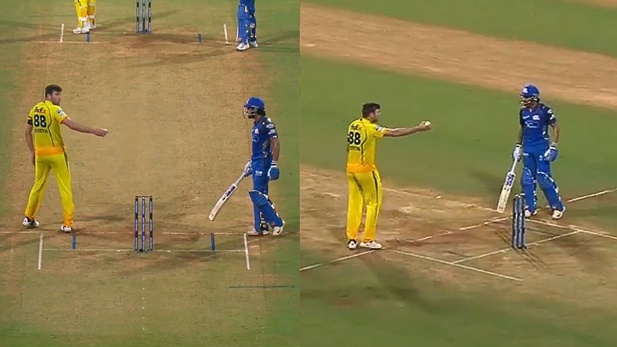 'I Can't See The Fielder': Tilak Varma & Jamie Overton Clash Sparks Heated Drama During MI vs CSK IPL 2026 Match At Wankhede Stadium; Video