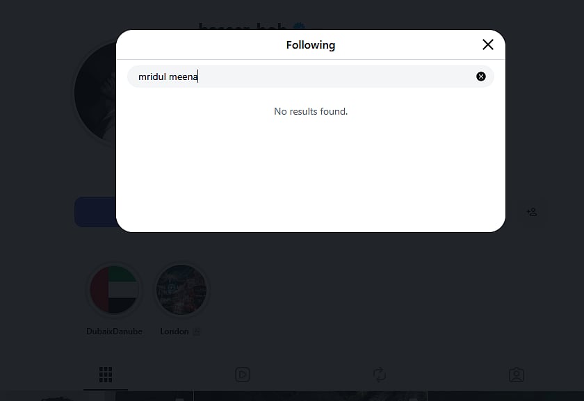 Baseer Ali happens to unfollow Mridul Meena