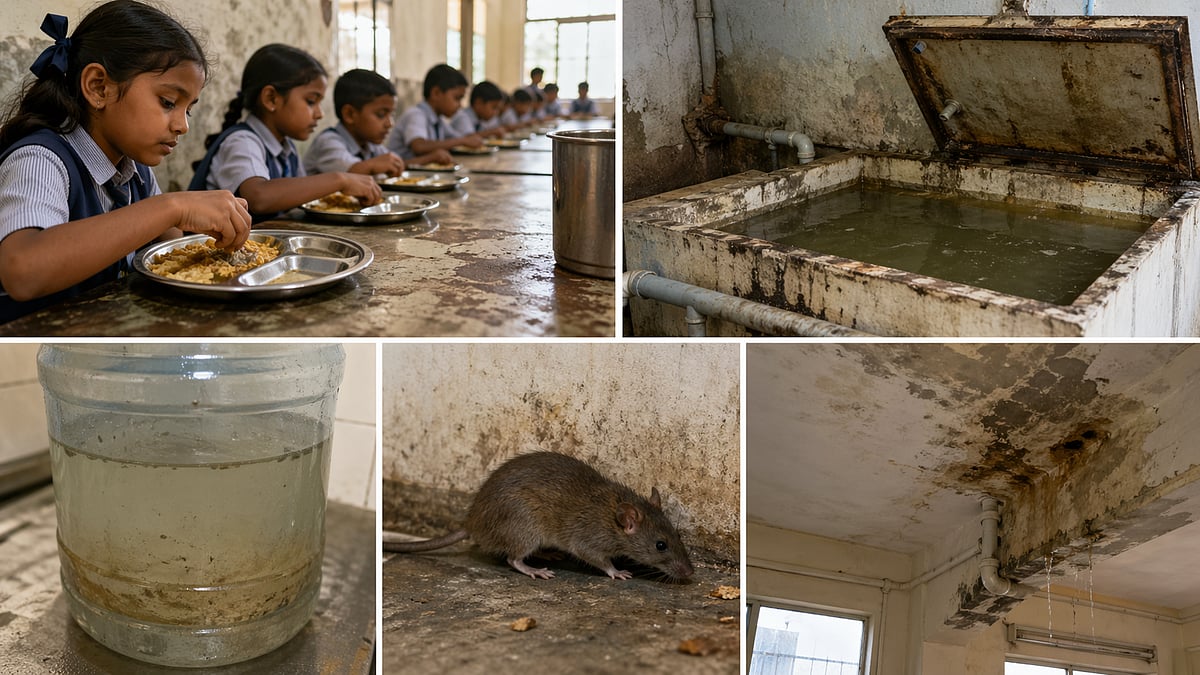 BMC School At Mumbai's Tank Road Found With Contaminated Water, Stale Food; Rats & Leaky Tanks Found | AI