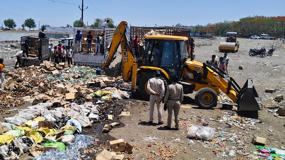 Police Destroy Seized Liquor Worth  ₹1.64cr | 
