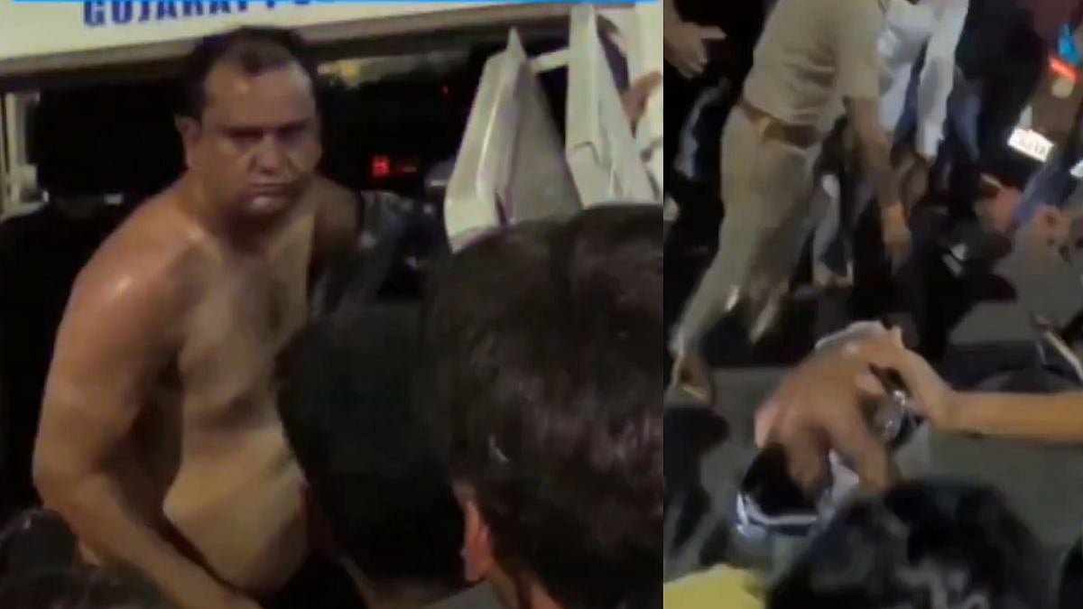 Muslim Man Accused Of Molesting Minor Hindu Girl Thrashed By Mob In Surat - VIDEO