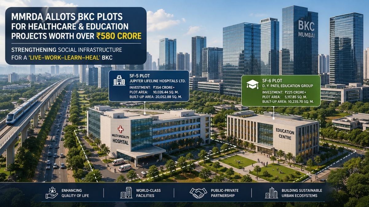 Mumbai Infra Update: MMRDA Allots BKC Plots For Healthcare, Education Projects Worth Over ₹580 Crore